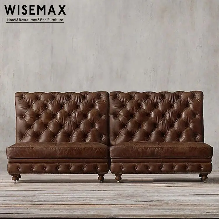 WISEMAX Modern American Retro Restaurant Diner Leather Bench Seat Booth Seating Sofa Restaurant Booths for l Shape Sofa Cover