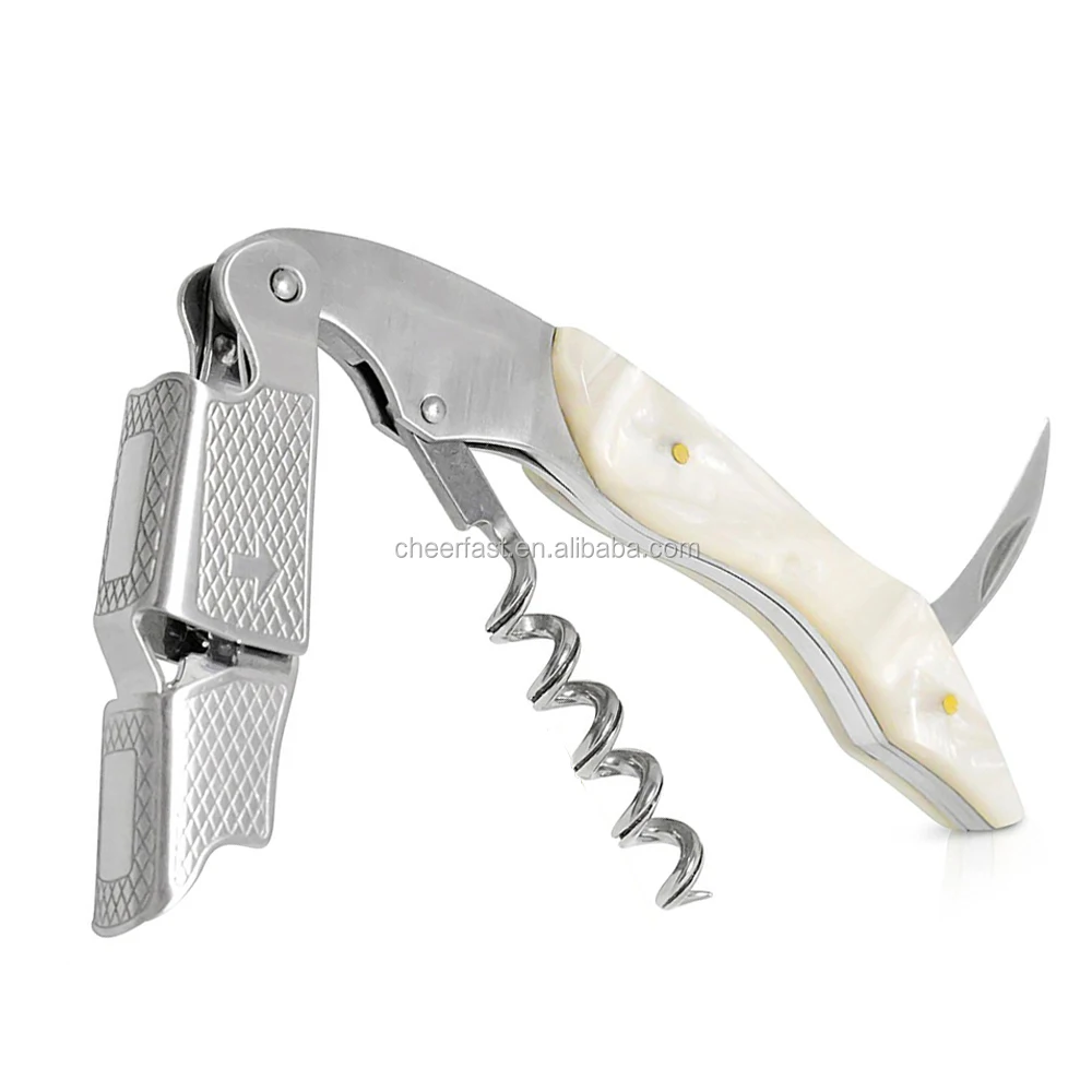 Лазерная гравировка логотипа каучуковая рукоятка красный винный штопор открывалка для бутылок из нержавеющей стали серебристого цвета винные пробки