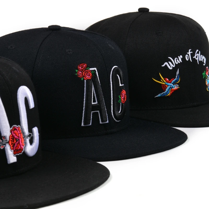 Custom Logo Mens Golf Snapback Hat Small Minimum Order Fashion Designer