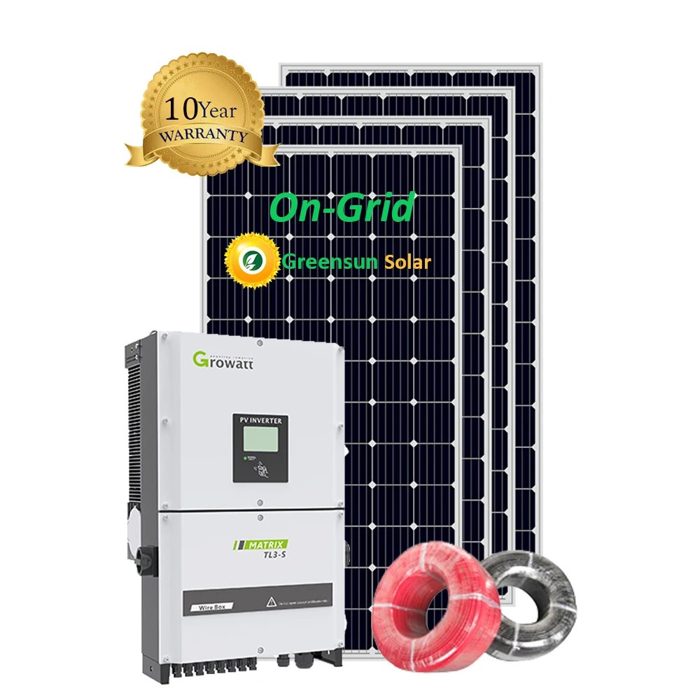 5kw 10kw Grid-tie Solar Power Kits 5 KW 10 KW On Grid solar panel system for home use