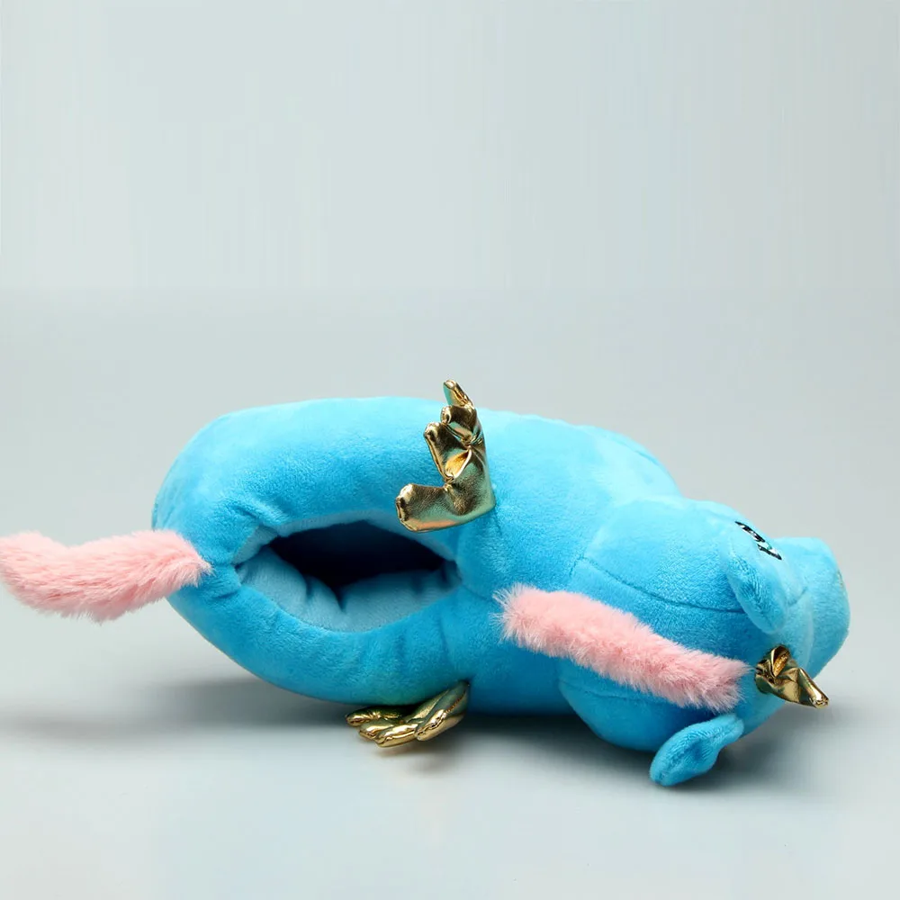 An14 Симпатичные плюшевые тапочки с единорогом для детей