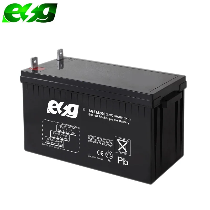 ESG For solar system UPS system 12V190ah 200ah 210ah AGM VRLA Deep cycle gel battery