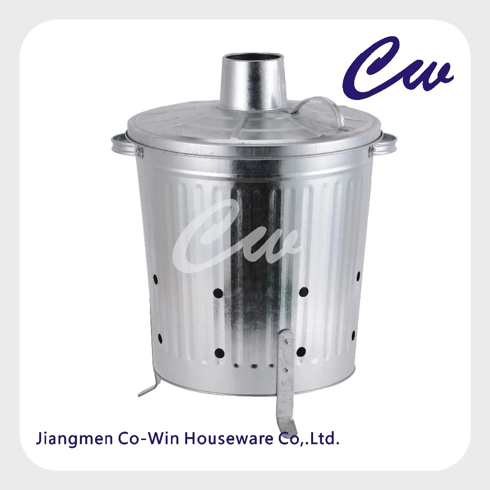 
 75 л литровый Гальванизированный металлический садовый мусорный контейнер  