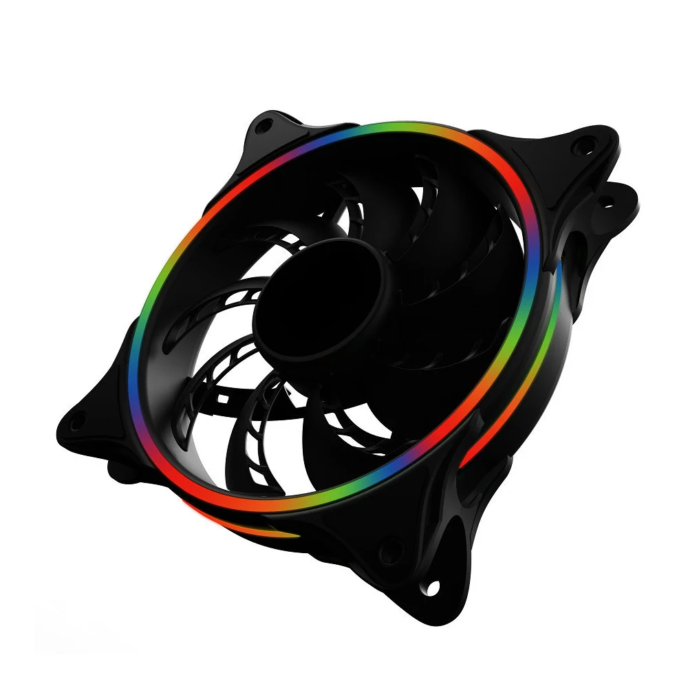 
Работающего на постоянном токе 12 В в RGB охладитель Вентиляторы led 120 Вентилятор охлаждения 120 мм для компьютера ПК чехол 