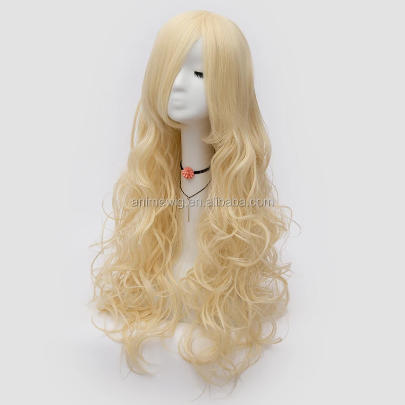 卸売Shugoキャラアニメ80cmロングカーリーベージュマシローリラ