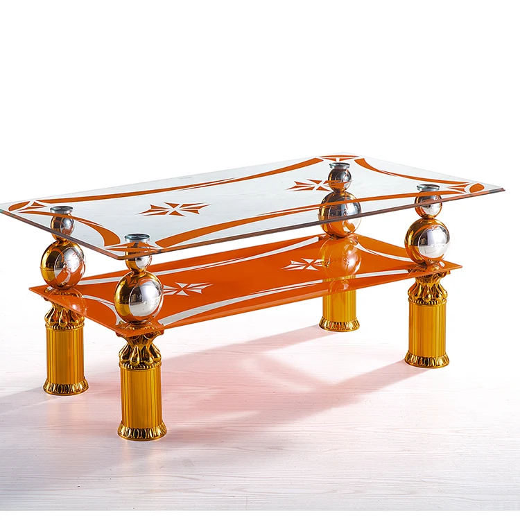 Wholesale Custom Luxury Movable Colorful square Tempered Glass Coffee Table with Stainless Steel Frame