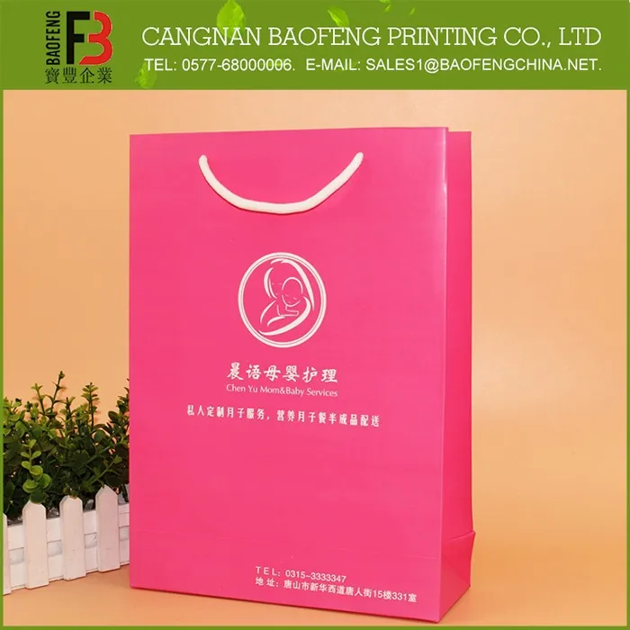 pink kraft paper bolsas