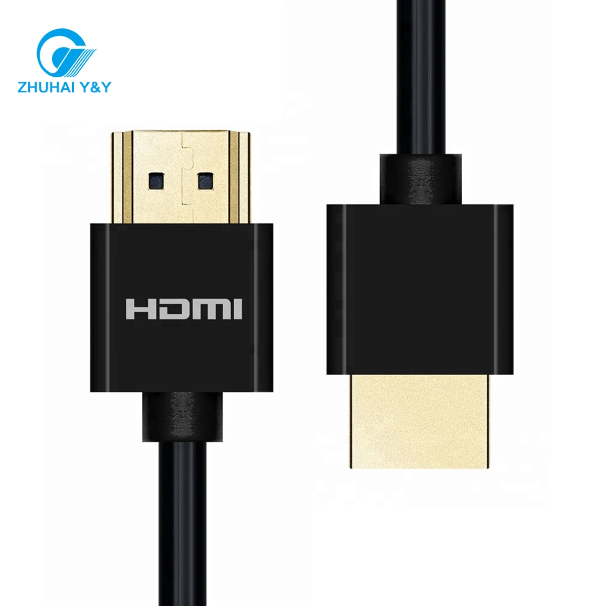 
 Hdmi тонкий кабель, высокопроизводительный и тонкий 19pin 99.9% чистый бескислородный медный оптоволоконный 3D/4K * 2K 1080P и 3D Черный ПВХ  