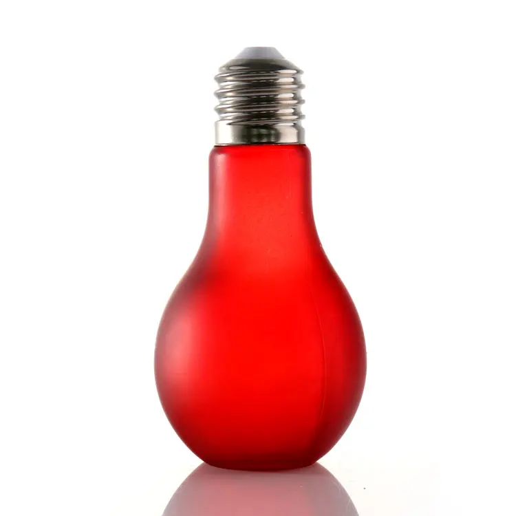 50ml 100ml 150ml 200ml 250ml 300ml Light Bulb Shaped Glass Juice Glass Drink Bottle Fruit Juice Bottle