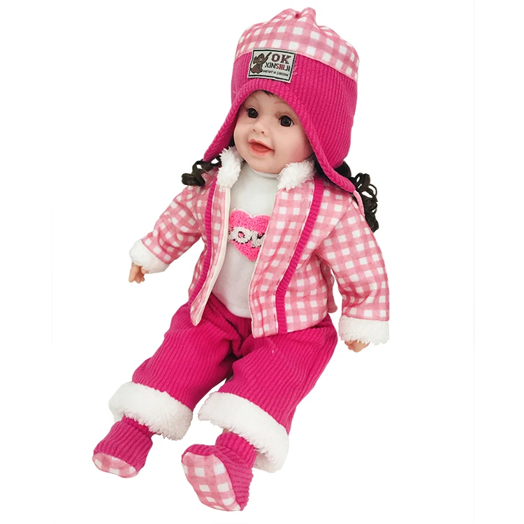 Новая мода 18 дюймов хлопок девочка кукла с живыми