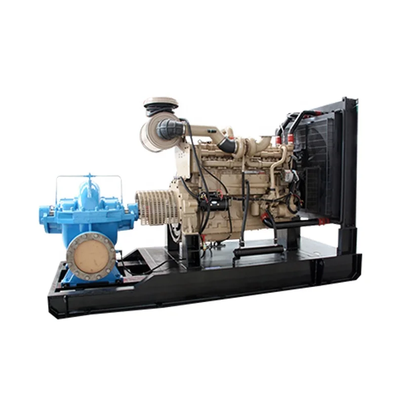 High Flow Rate Double Suction Centrifugal Water Pump With Electric Motor or Diesel Engine