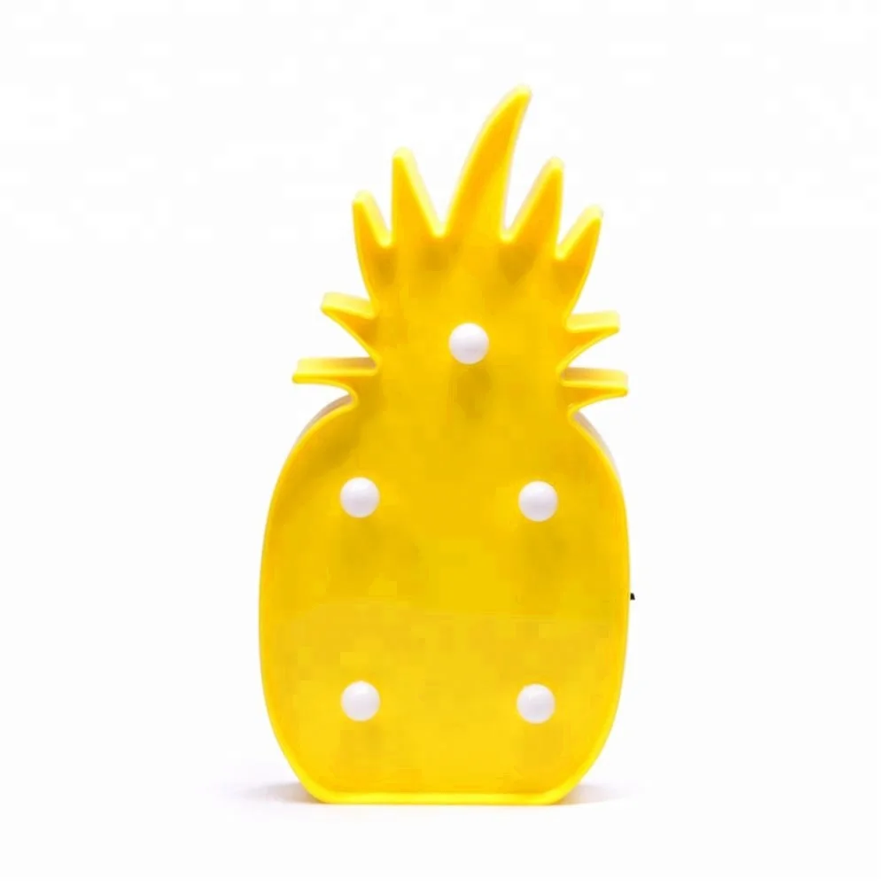 Hot Sale Battery power 3D Christmas Gift 5 LED Night Light Table Lamp Holiday Home Party Decorations Marquee Pineapple lamp