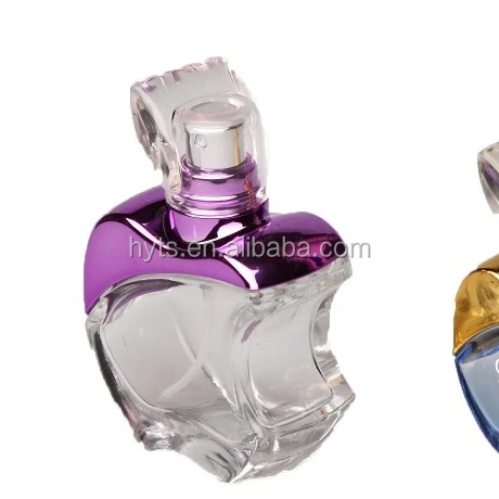 perfume in purple apple shaped bottle