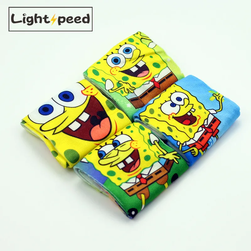 2016 HOT SALE 3D SpongeBob Socks For Children s Cartoon Socks 4Pcs lot Cute Children Socks