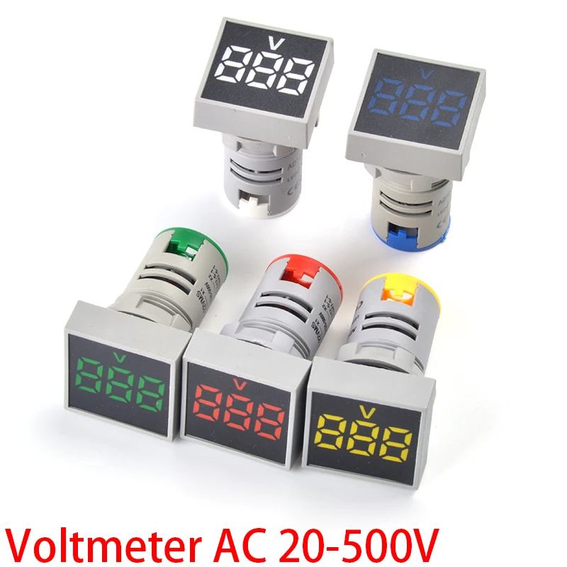 Voltmètre Numérique DC à Affichage LED Bleu - Pour Panneaux Solaires, Batteries - Neuf