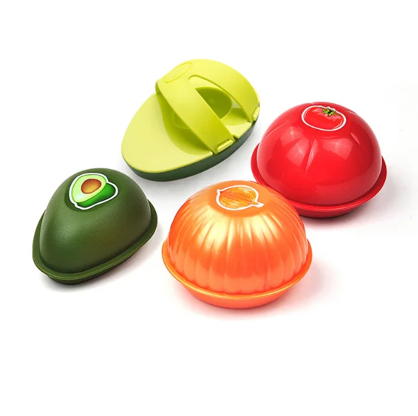 4 PCS Fruit Vegetable Shaped Savers Avocado Onion Tomato And Lemon