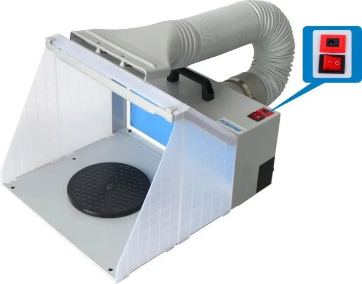 HS-E420DCLK Portable Mini Paint Spray Booth for Airbrush Art