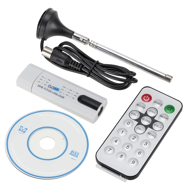 DVB-T Digital TV Receiver USB 2.0 DVB-T Terrestrial Receiver HDTV Tuner with Antenna with Remote Control