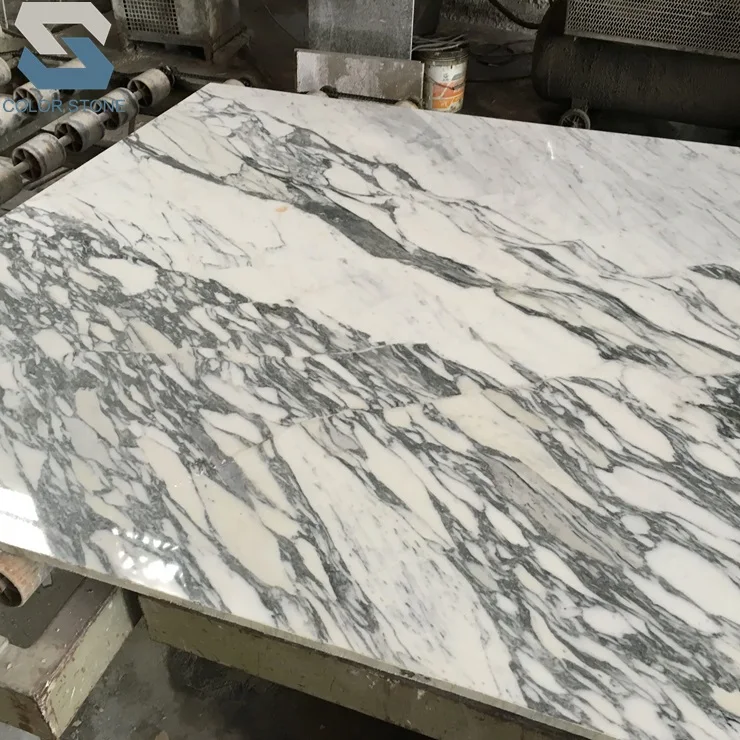 Итальянские белые мраморные шкафчики Arabescato Corchia с ламинированным упрощенным краем для