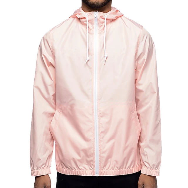 Pink Windbreaker Jacket Men 