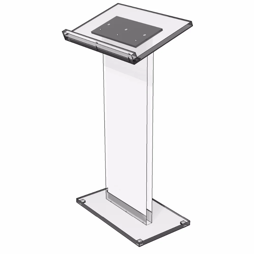 Floor Standing Acrylic Lectern Large Reading Surface Clear Lucite Podium Pulpit