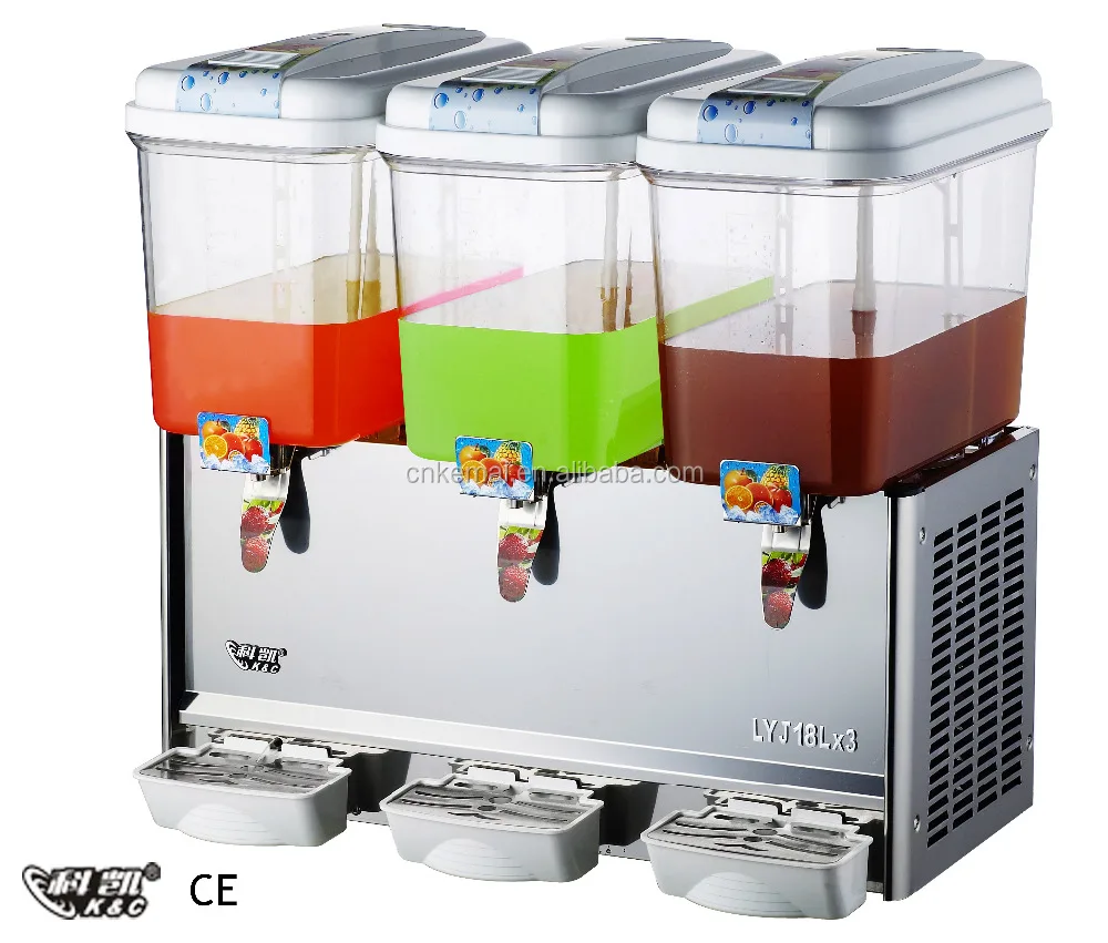 
3 бака, машина для охлаждения и смешивания сока с напитками 