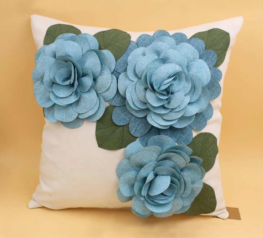 3d flower cushion