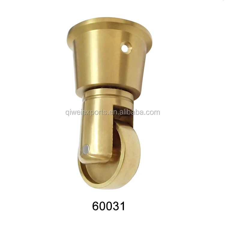 Traditional Vintage Style Round Socket Cup Brass Castor Wheels 60031