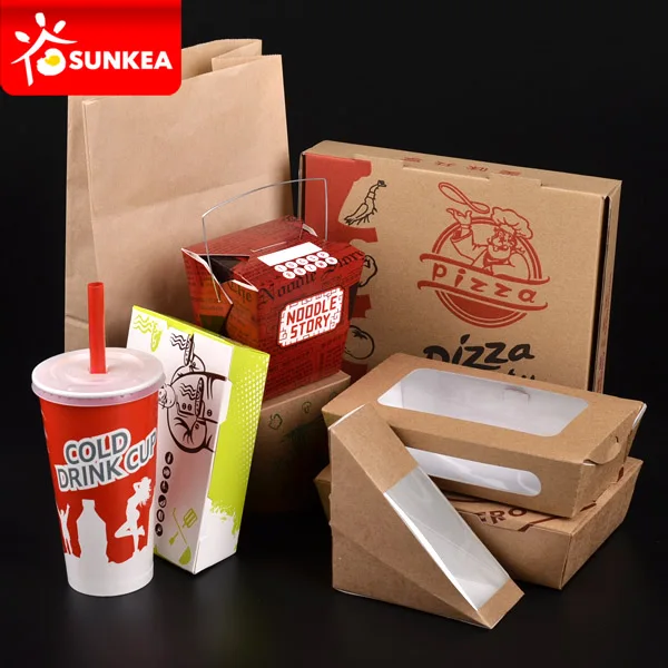 Sunkea Custom Print Eco-Friendly Disposable Food to Go Packaging