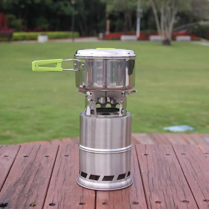 Mini Réchaud De Camping à Bois - Poêle Portable Pliable En Acier Inoxydable - Extérieur