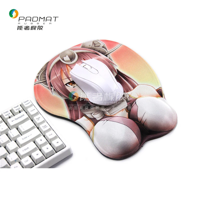 Computer Mouse Pad With Wrist Rest, High Quality Custom Breast Mouse Pad,Cu...