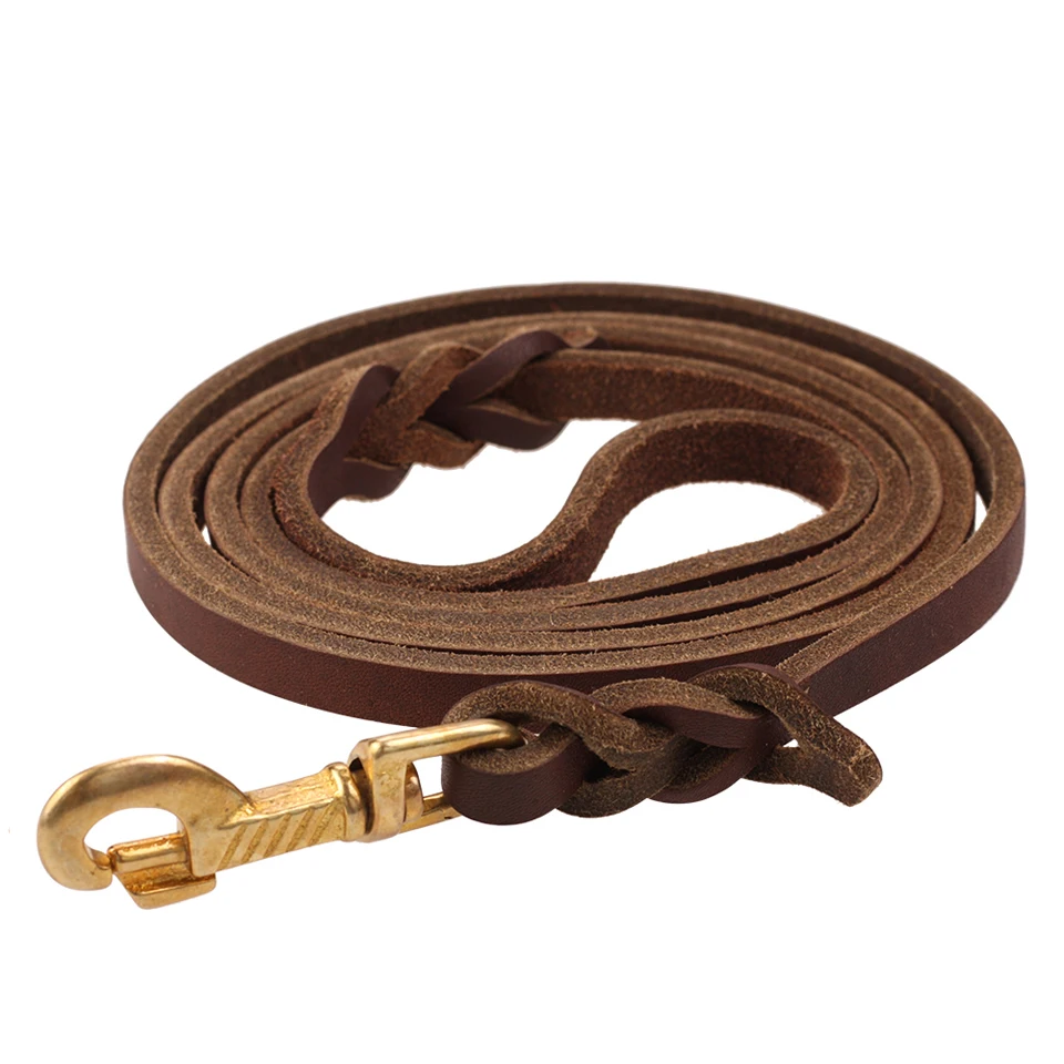 logical leather dog leash