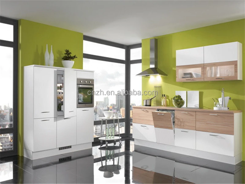 2 PAC High Gloss White Lacquer Kitchen Cabinet for Modern Kitchen Designs