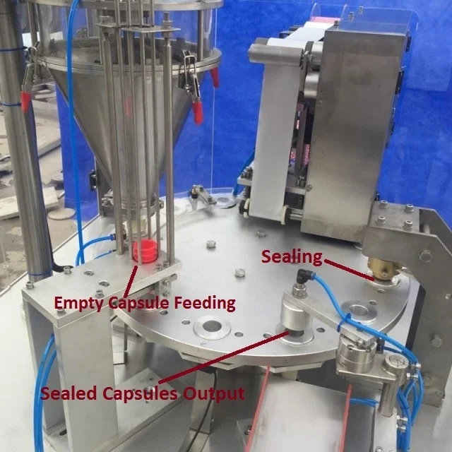 
Rotary automatic coffee packing machine with empty capsules 