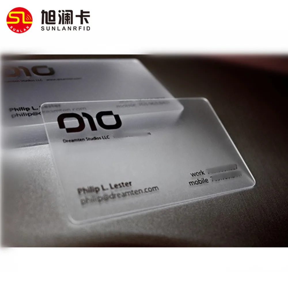 Новый дизайн дешевые пластиковые ПВХ бизнес-карта прозрачные