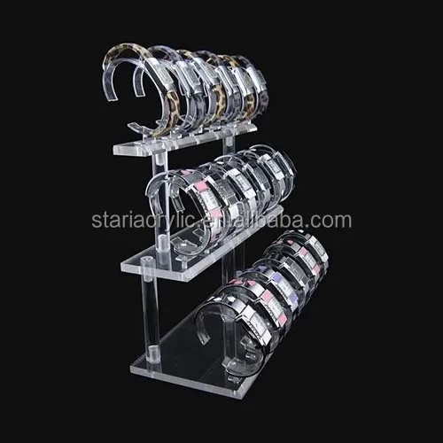 Clear Acrylic Display Stand For Jewelry Bangle Acrylic Watches Display