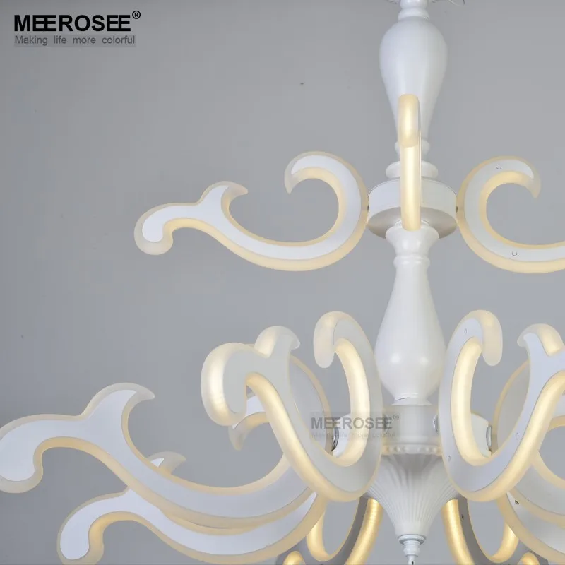 New Design Chandelier LED Light Fixture Creative Shape White Acrylic Lustres Lamp for Dining Room Hotel LED Chandelier Lighting