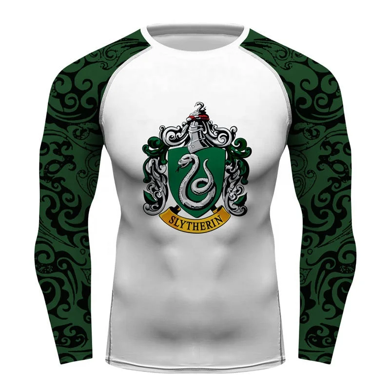 Spreek luid Frustratie Verdachte Men Compression Sports Fitness Long Sleeve Training Base Layers Shirt House  Slytherin Printed Bjj Cycling Running Tee Shirt Top - Buy Men Sports  Training Shirt,Men Base Layer Shirt,Slytherin Tee Product on Alibaba.com