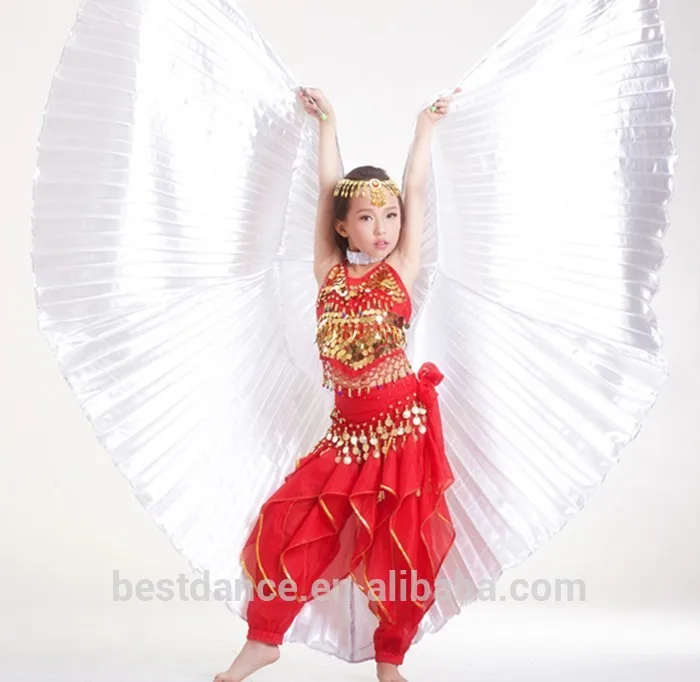 Girls Kids Handmade Belly Dance Costume Children's Angel Isis Wings no stick 