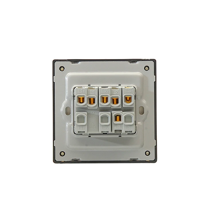 VNX OEM Wall Switch Wholesale Wood Grain 3 Gang ELectrical Wall Switch for Home Switching Power Supply