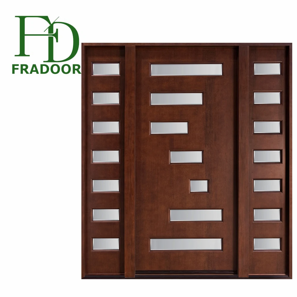 Standard Size Expensive Exotic Entrance Gate Solid Wood Door for Villa