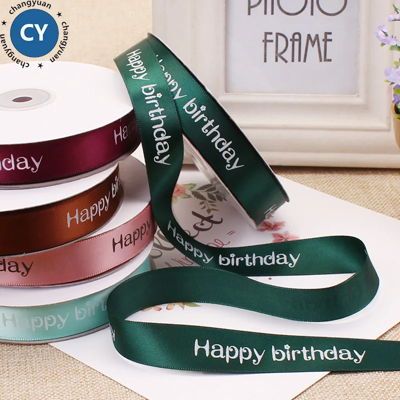 100% Polyester Wholesale 1 Inch 25mm Single Face Silk Ribbon Printed Logo Satin  Ribbon Custom For Gift Wrapping - Buy 100% Polyester Wholesale 1 Inch 25mm  Single Face Silk Ribbon Printed Logo