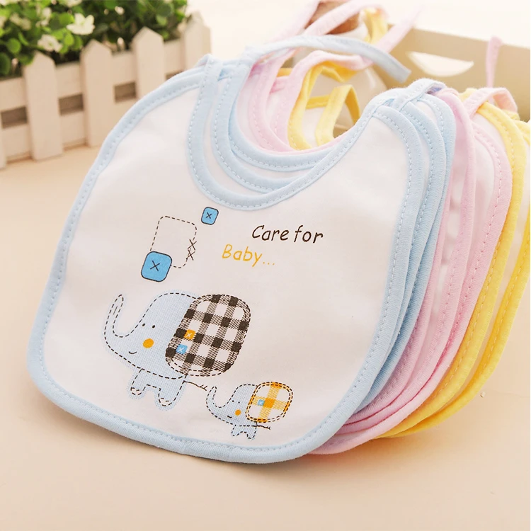 Новый дизайн вышитые хлопчатобумажные детские нагрудники полиэстер печать милый ребенок слюни нагрудники