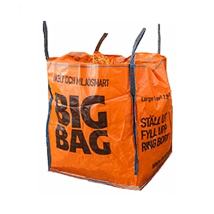 1000kg Jumbo Tonn Bag PP Material FIBC Bags with Bottom Discharge and Top Fill Spout for Bulk Product Storage Transportation