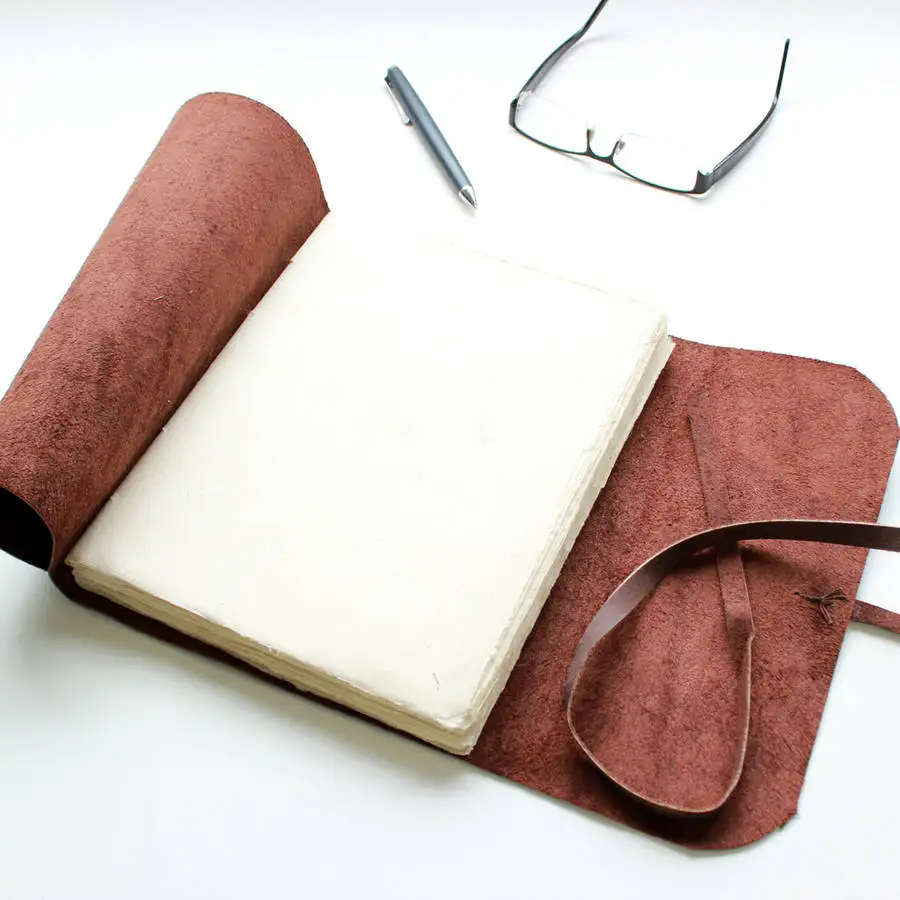 Personalized Journal Notebook Papyrus Paper Vantage Soft Leather Planner Diary