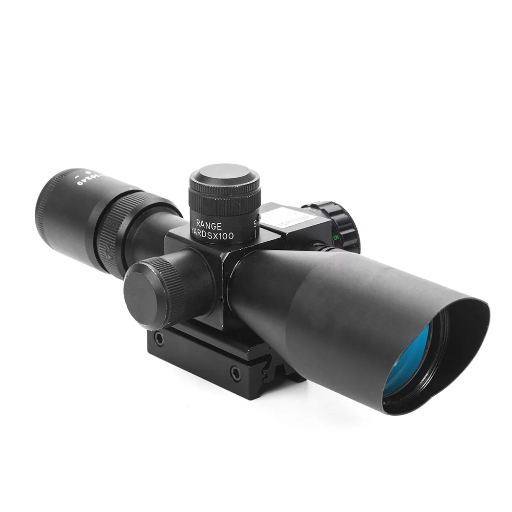  Compact 2.5-10x40 Scope combo scope with red laser sight