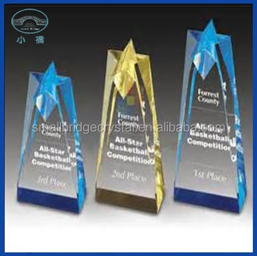 2014 Newest star crystal trophy awards