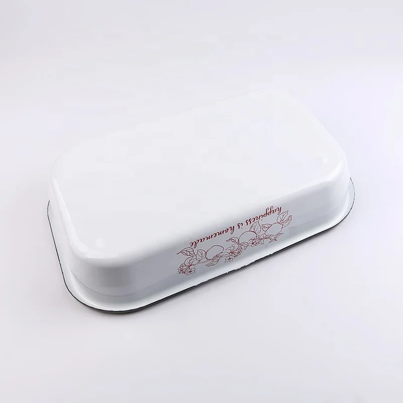 Good Selling Baking Dishes & Pans White Square Enamel Bakeware Baking