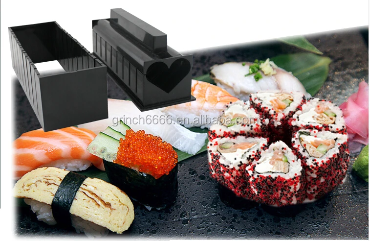 9 unids/set japonés DIY Sushi conjunto arroz cocina Sushi Kit molde para  Sushi de rollo de Sushi herramientas de la cocina - AliExpress
