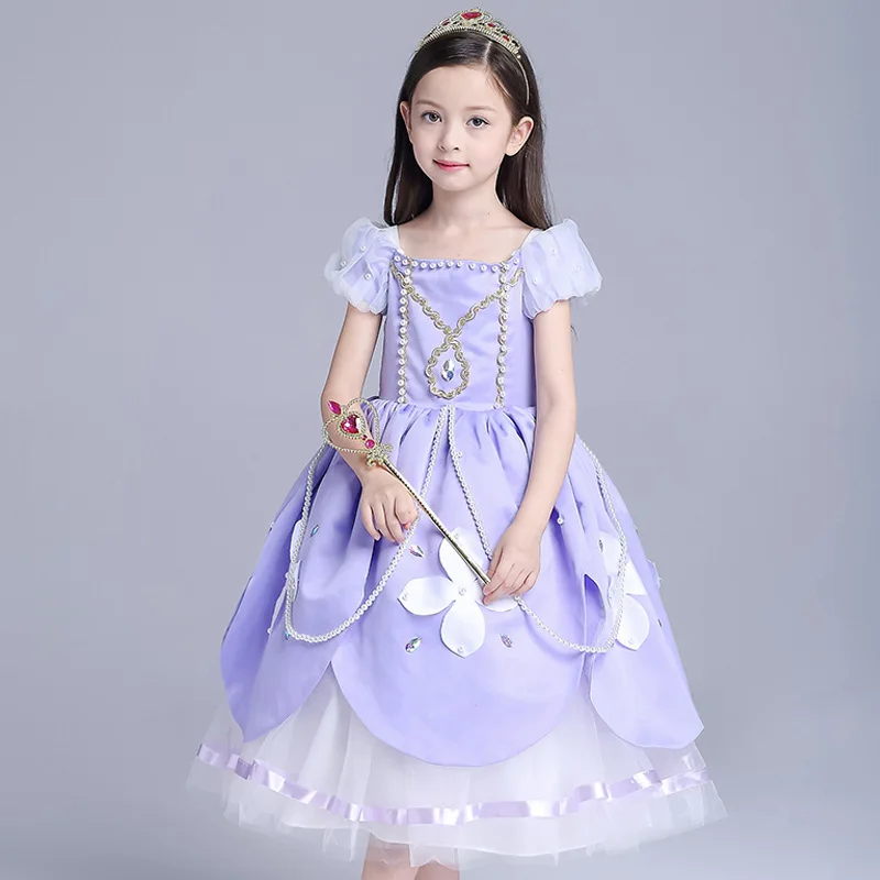 2018 Nuevas Muchachas Niños Sofía Princesa Vestido Cosplay De La Princesa -  Buy Trajes De Vestir De Lujo Para Niños Product on 
